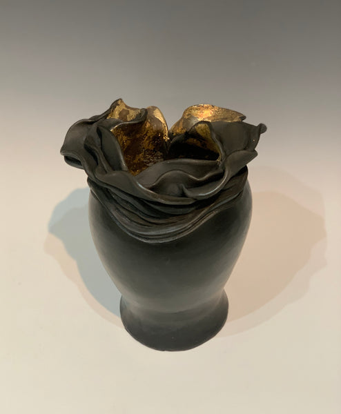 Where the Light Gets In - Earthenware vessel with mixed media
