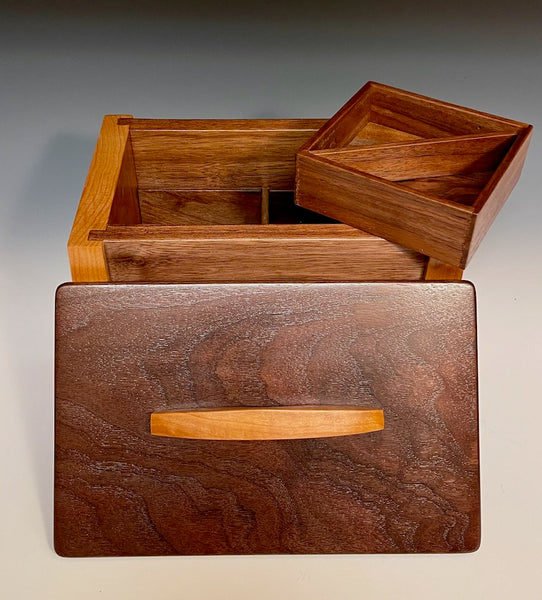 SMALL TREASURE CHEST WITH CHERRY AND WALNUT