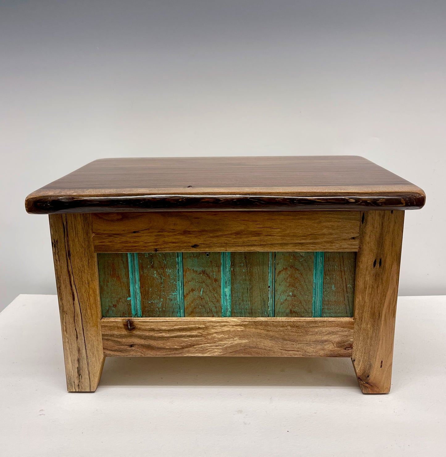 Walnut, Spalted Maple and Recycled Bead Board Treasure Chest