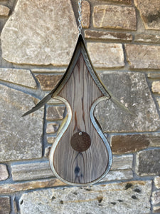 "Arrow" Hand Painted Birdhouse in Distressed Grey LC22.27