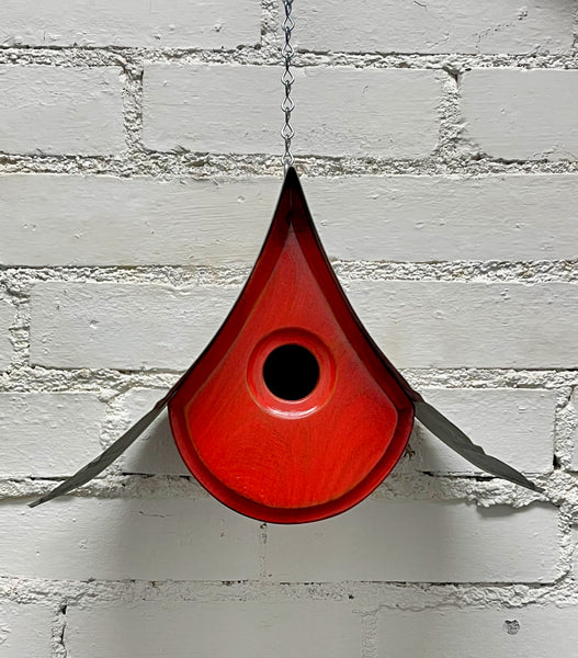 "Raindrop"  Birdhouse in Red  LC22.32