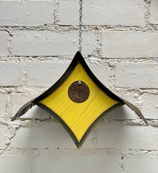 “Peep” Birdhouse in Yellow BH146