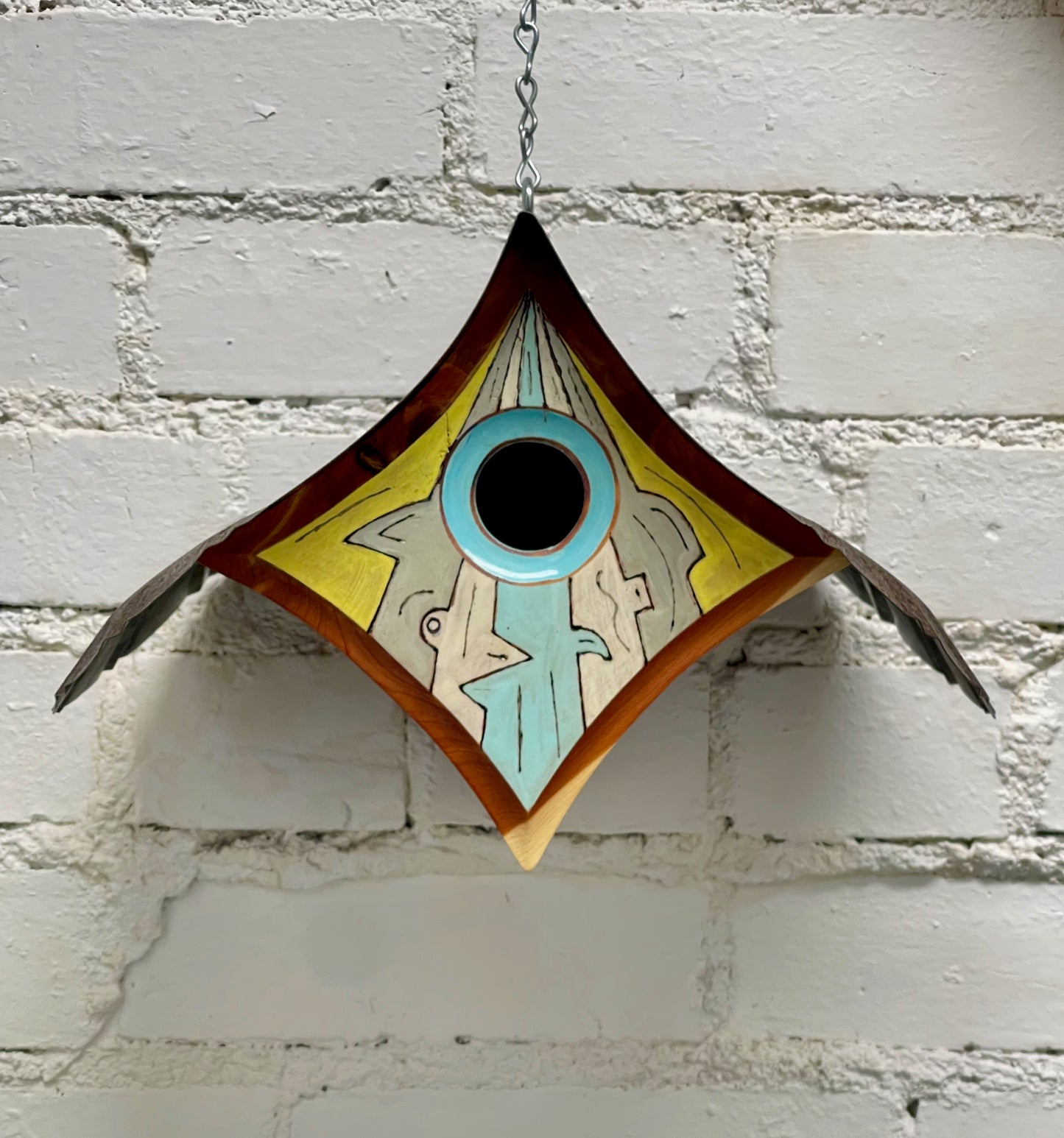 “Peep” Birdhouse Hand Painted  BH149