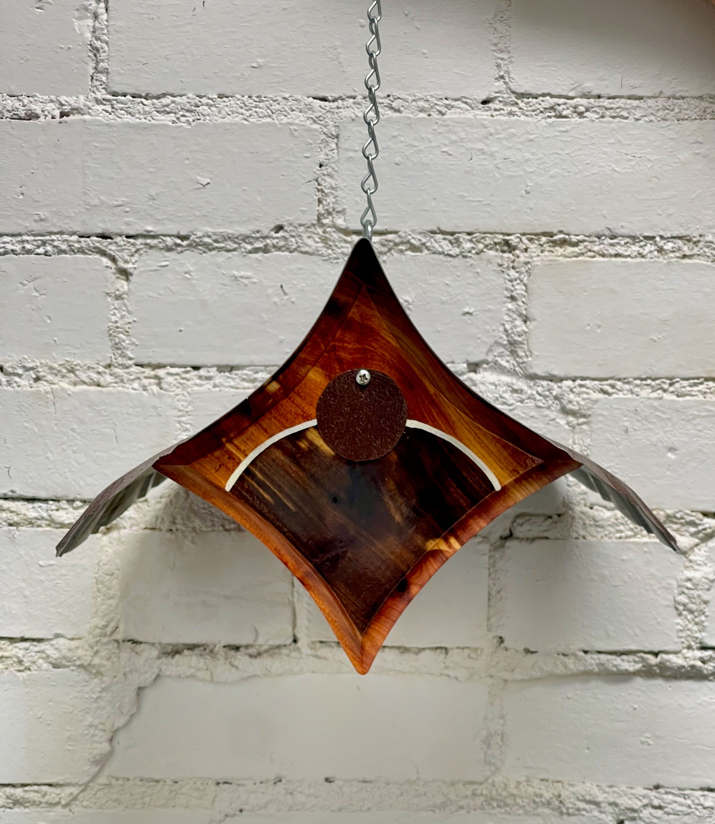 “Peep” Birdhouse Two-Toned Stained  BH150