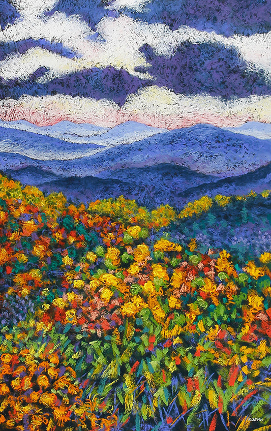 "MOUNTAIN BLUE" Original Pastel