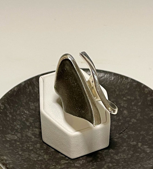 OXIDIZED STERLING SILVER LARGE WRAP RING BR248195