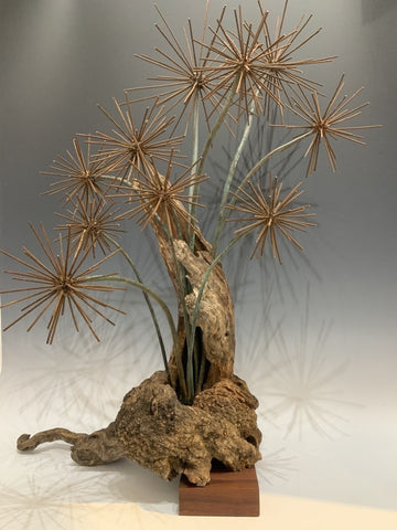“When the Forest Comes Alive” Found Wood/Mixed Media Sculpture