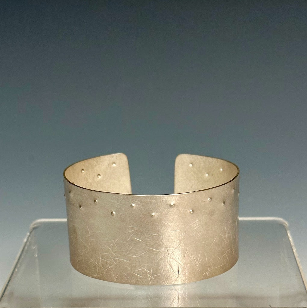 BRUSHED STERLING SILVER CUFF BRACELET DKA129