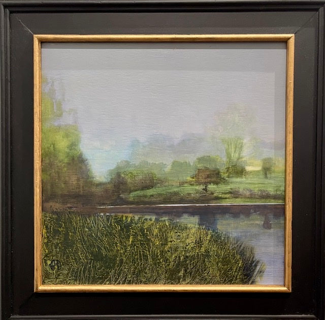 “Little Pond”  Original Custom Framed Oil Painting