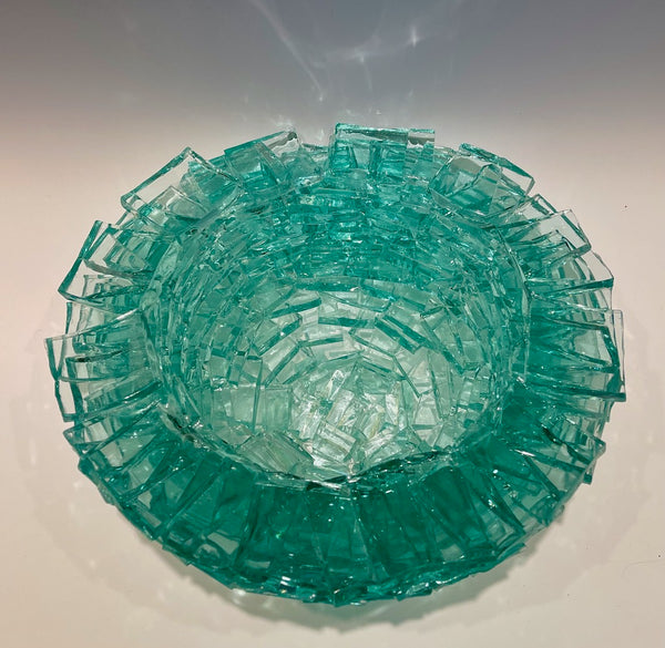"GEORGIA BOWL"  Fused Glass Art Bowl