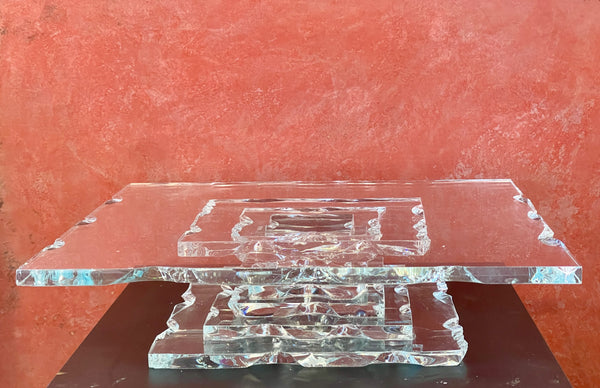 CLEAR GLASS FUSED GLASS STAND FM010