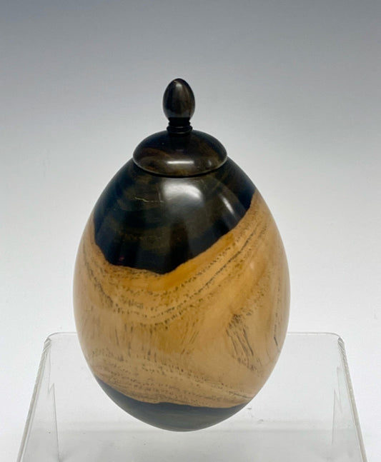 Small Linden Vessel II Lignum Vitae Wood Sculpture