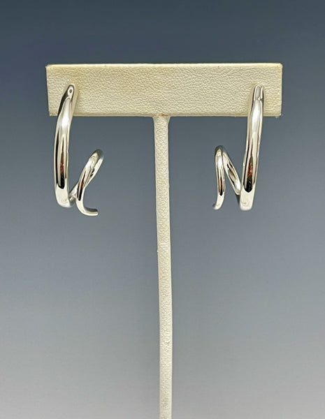 Sterling Silver "SP Spiral" Earrings MB118E