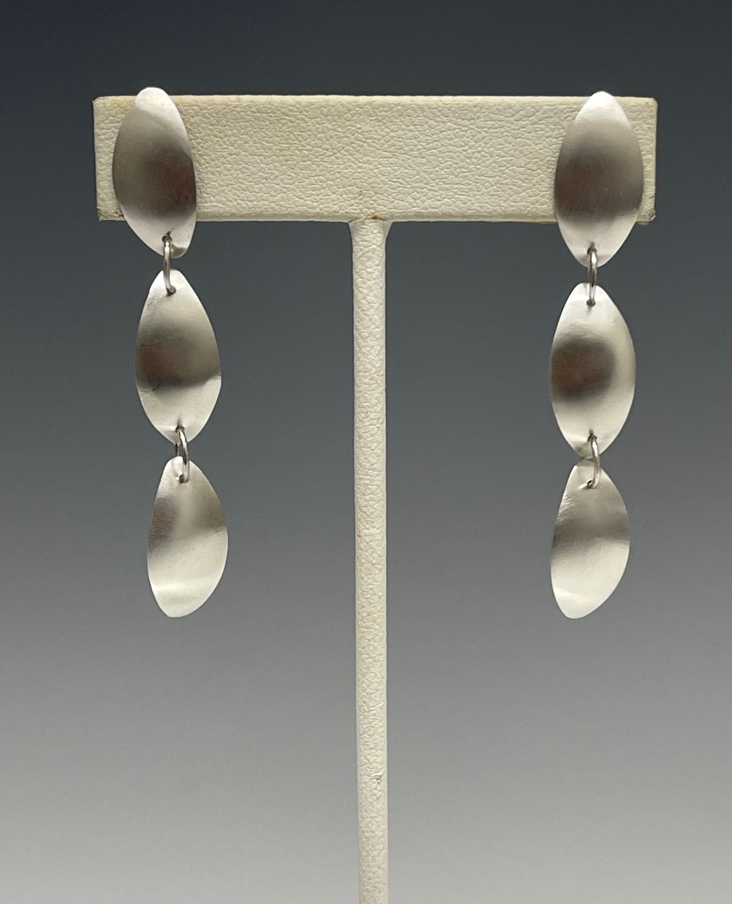 Petal Brushed Sterling Silver Earrings MB131E