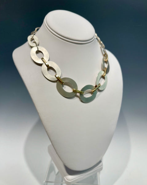 Simple Celtic Necklace with Sterling Silver and 14k  MB137N