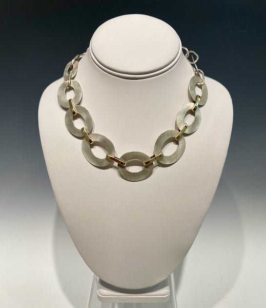 Simple Celtic Necklace with Sterling Silver and 14k  MB137N