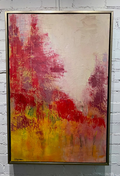 "COMING AND GOING" Original Oil and Cold Wax Painting/Framed