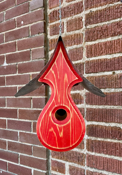 "Arrow” Birdhouse with Distressed Red Finish MMARROW.10