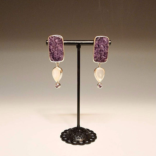 CHARITE MOONSTONE AND AMETHYT Earrings NM432E