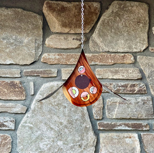“Raindrop” Birdhouse with Hand painted Design LC22.8