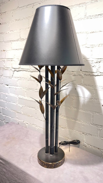 Black Bamboo Lamp Table Lamp with Black Shade