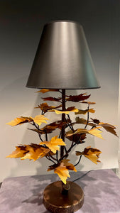 YELLOW/ORANGE Sycamore Table Lamp with Black Shade