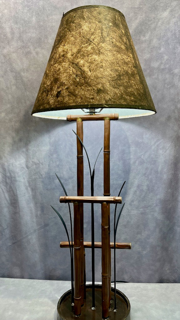 SLIM  COPPER BAMBOO HAND FORGED LAMP