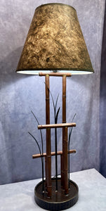 SLIM  COPPER BAMBOO HAND FORGED LAMP