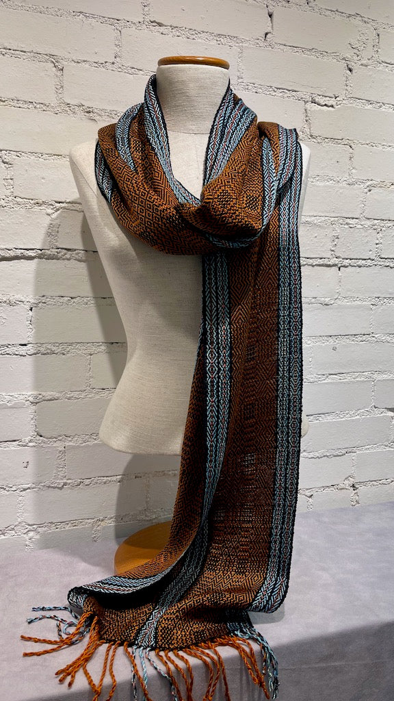Bamboo and Tencel Hand Woven Scarf - SS108