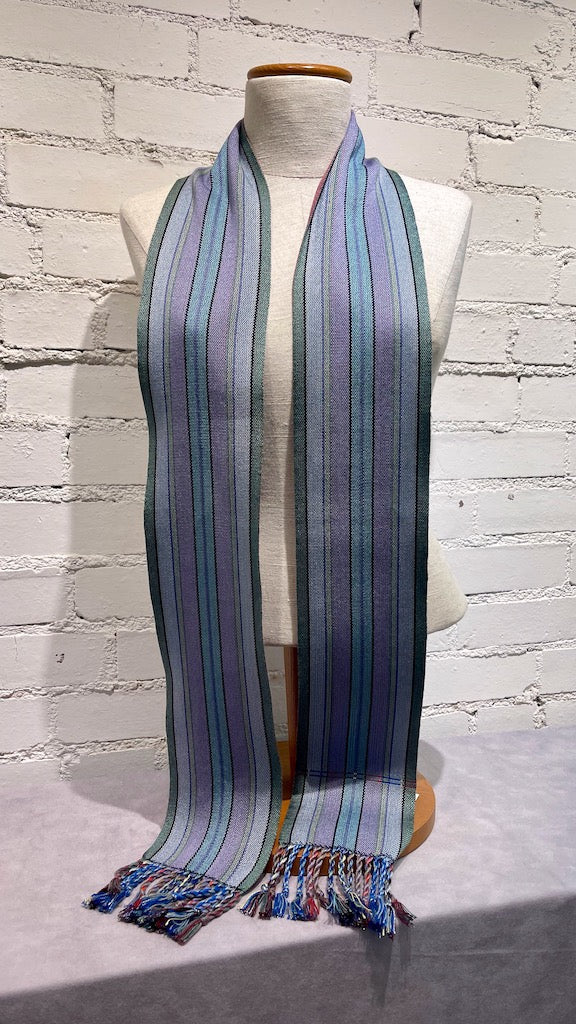 Silk and Tencel Reversible Hand Woven Scarf - SS109