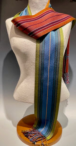 Silk and Tencel Reversible Hand Woven Scarf - SS117