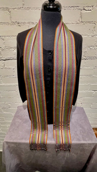 Silk and Tencel Reversible Hand Woven Scarf - SS120