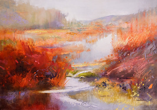 "WETLANDS" ORIGINAL OIL ON CANVAS/FRAMED